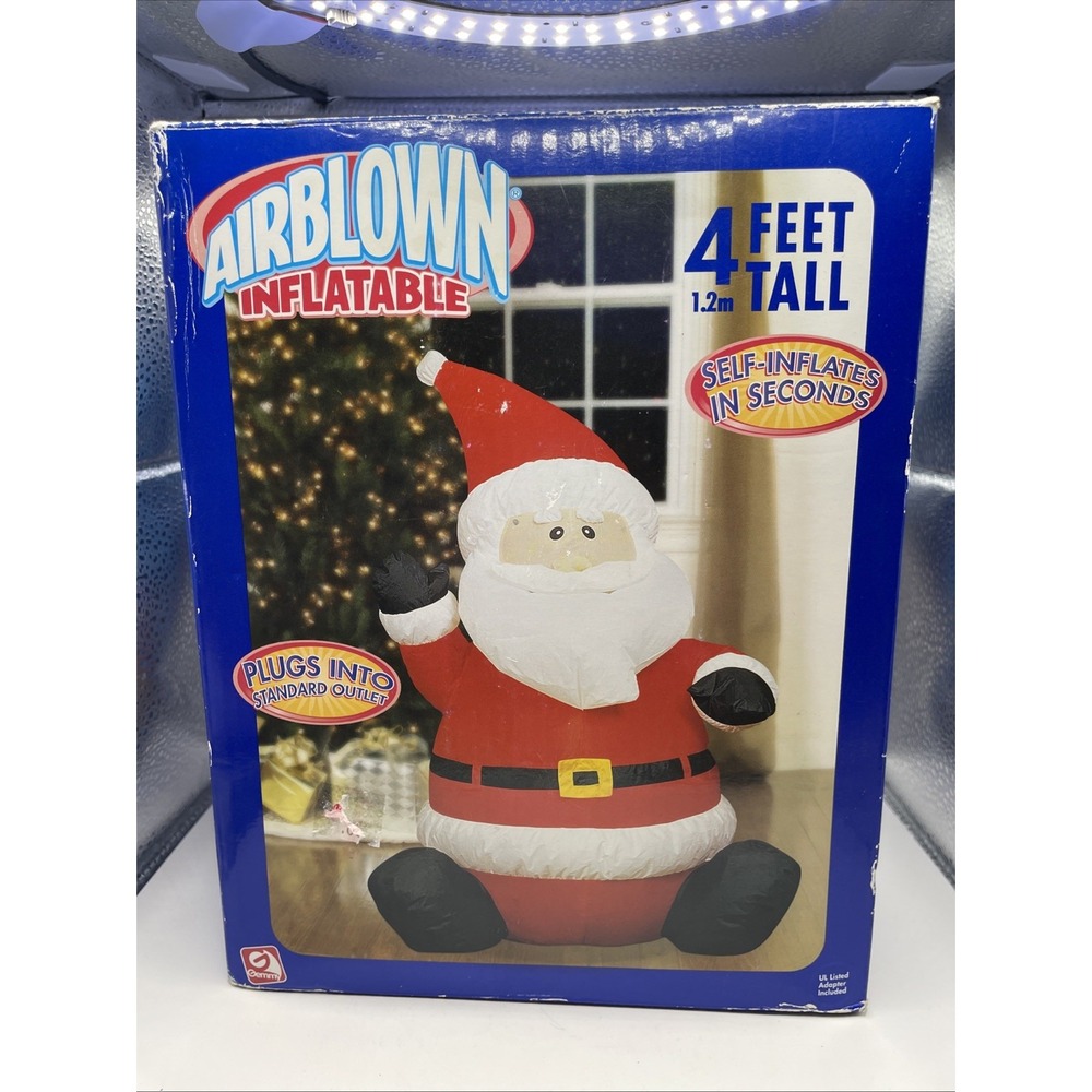 NEW 2004 Gemmy Airblown Inflatable Santa Claus 4' Tall Indoor Use Rare‎
